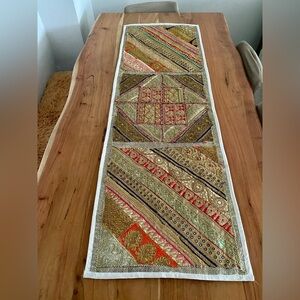 Handmade Vintage Multicolor Patchwork Table Runner- from Turkey
